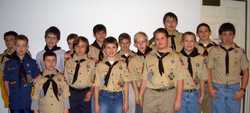 Troop 804 with new scouts